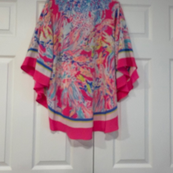 Lilly PULITZER EUC Lettie Silk Caftan top Size L/XL - Picture 5 of 9